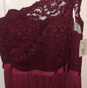 Burgundy dress